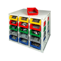 Стеллаж с направляющими мобильный двусторонний V3-30 ячеек (150И), г/п 400кг HV Market