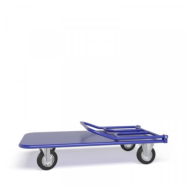 Тележка платформенная со складной ручкой ТПСР 3 М (600х1000) г/п 400 кг.160 черная резина