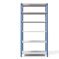 Стеллаж металлический ТС Лайт, синие стойки, 2200x1000x600 мм. Полки: 6 шт. металл (ТС 220100606с) HV Market
