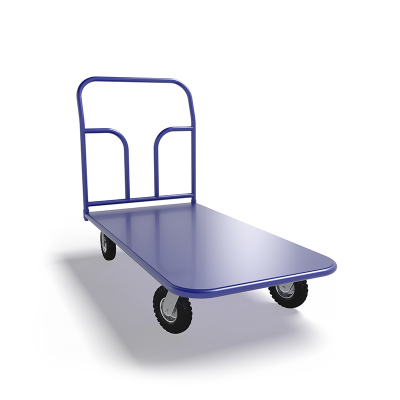 Тележка платформенная ТП 4 (600х1200) г/п 300 кг.колеса пневматические 250 мм.