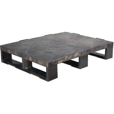 Поддон пластиковый черный TR 680 (500/1000кг, 800x600x150мм, сплошной на полозьях, окрашенный) HV Market