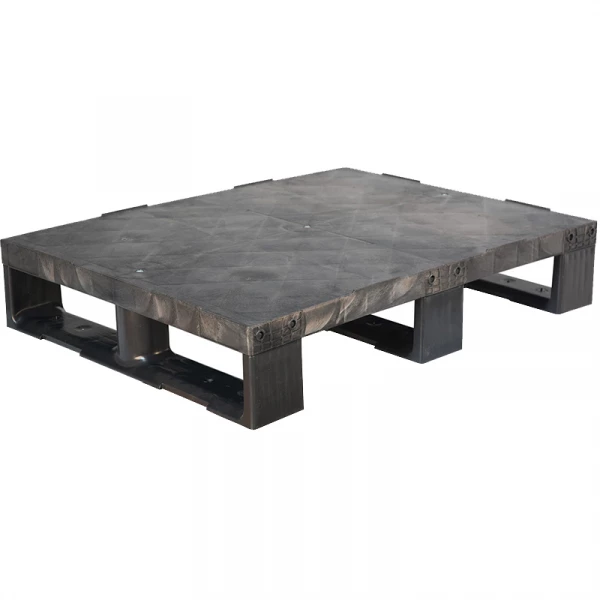 Поддон пластиковый черный TR 680 (500/1000кг, 800x600x150мм, сплошной на полозьях, окрашенный) HV Market