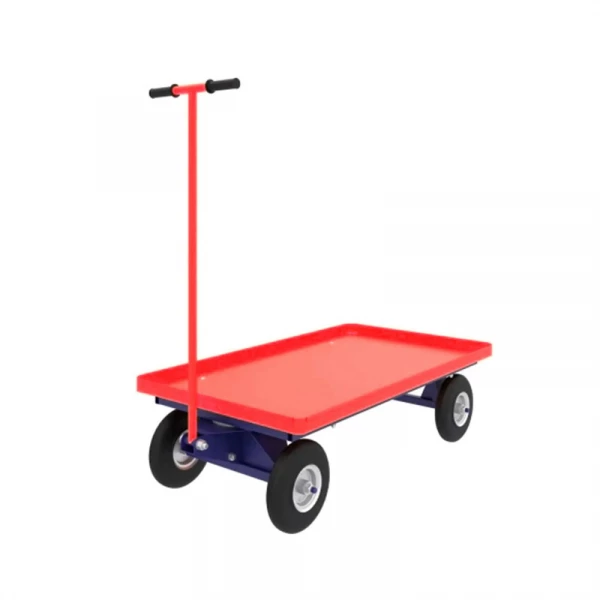 Тележка платформенная с поворотной осью ТПО 2 (600х900) г/п 450 кг.колеса литые 250 мм.