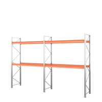 Две секции стеллажа металлического паллетного 2500х1800х1100 мм (70.1.5). Ярусы: пол+2 HV Market