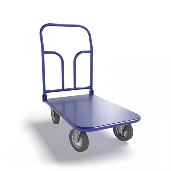 Тележка платформенная со складной ручкой ТПСР 1 М (500х800) г/п 400 кг.160 серая резина