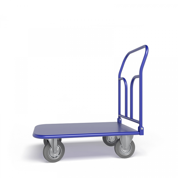 Тележка платформенная со складной ручкой ТПСР 1 М (500х800) г/п 400 кг.160 серая резина