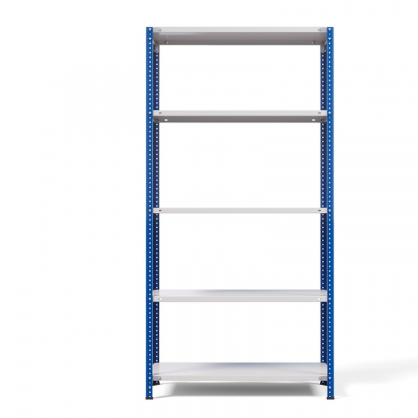 Стеллаж металлический ТС Лайт, синие стойки, 2200x1000x300 мм. Полки: 5 шт. металл (ТС 220100305с)