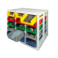 Стеллаж с направляющими стационарный двусторонний V3-30 ячеек HV Market