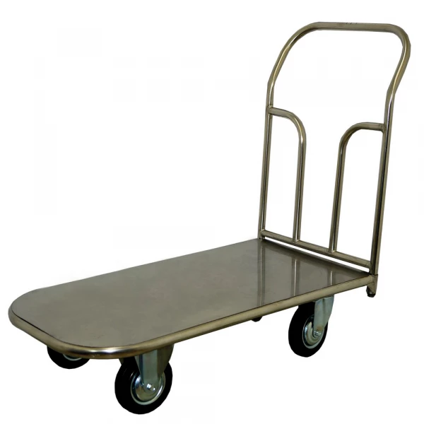 Тележка платформенная из нержавеющей стали ТП НЖ 1 (500х800) г/п 400 кг.160 черная резина