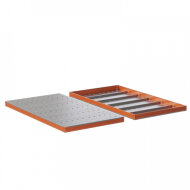 Ярус стеллажа Профи Т, металлический перфорированный настил с усилением (1845х455 мм) HV Market