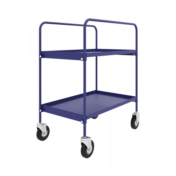 Тележка сервисная двухъярусная с боковой ручкой СТБ 5 (700х1200) колеса 125 мм болтовое крепление