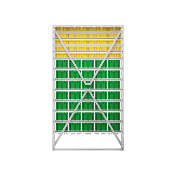 Стойка 1150х2000 односторонняя В1-05-00-07 (желтый/зеленый)