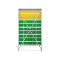 Стойка 1150х2000 односторонняя В1-05-00-07  (желтый/зеленый) HV Market