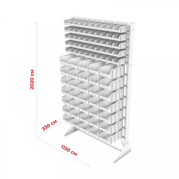 Стойка 1150х2000 односторонняя В1-05-00-07 (желтый/зеленый)