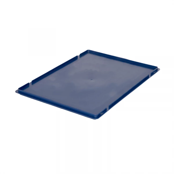 Крышка сплошная 400х300 мм для пластиковых контейнеров моделей 4315, 4329, 4147, 4280, синяя HV Market