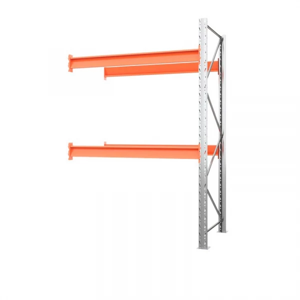Секция приставная стеллажа металлического паллетного 2500х1800х1100 мм (85.1.5). Ярусы: пол+2