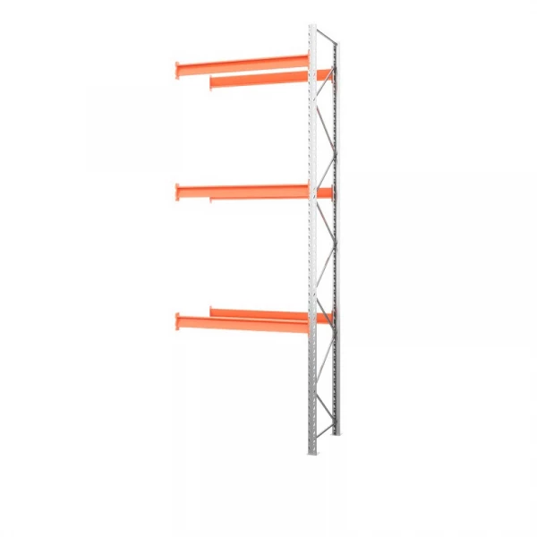 Секция приставная стеллажа металлического паллетного 5000х1800х1100 мм (85.1.5). Ярусы: пол+3