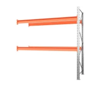 Секция приставная стеллажа металлического паллетного 2500х2700х1100 мм (85.1.5). Ярусы: пол+2 HV Market