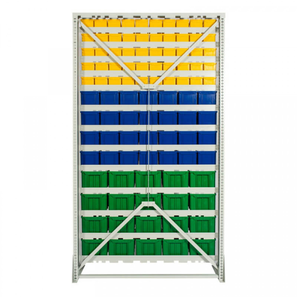 Стойка 1150х2000 односторонняя В1-05-04-04 (желтый/синий/зеленый)