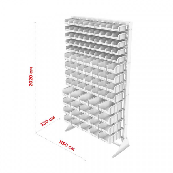 Стойка 1150х2000 односторонняя В1-05-04-04 (желтый/синий/зеленый)