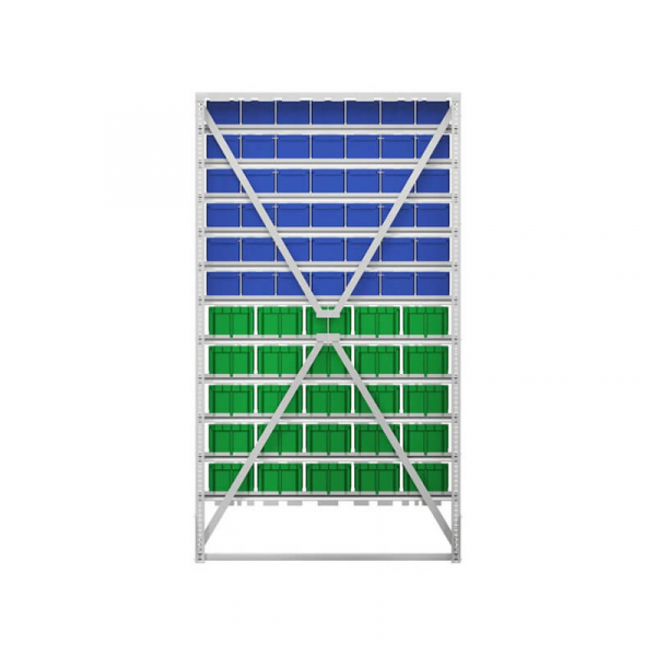 Стойка 1150х2000 односторонняя В1-00-06-05 (синий/зеленый)