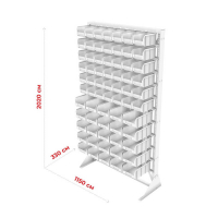 Стойка 1150х2000 односторонняя В1-00-06-05  (синий/зеленый) HV Market