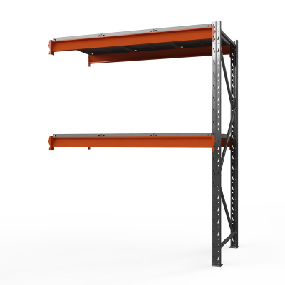 Секция приставная стеллажа металлического ОПТИМА, 2000х1530х785 мм. Полки: 2 шт. метал. HV Market