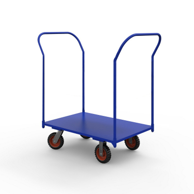 Тележка платформенная с двумя ручками ТЯ 2 основание (600х900) 160 черная резина