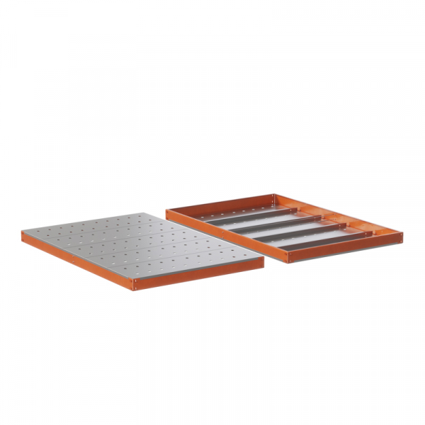 Ярус стеллажа Профи Т, металлический перфорированный настил с усилением (1540х655 мм)