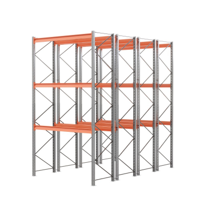 Стеллаж двойной глубины 5000х2700х1100 мм. Уровни хранения: пол+3 (1800 кг на ярус) HV Market