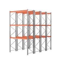 Стеллаж двойной глубины 5000х2700х1100 мм. Уровни хранения: пол+3 (1800 кг на ярус) HV Market