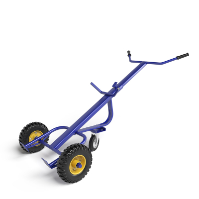 Тележка для перевозки и хранения металлических бочек КБ 2 г/п 220 кг колеса пневматические 250 мм HV Market