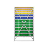 Стойка 1150х2000 односторонняя В1-04-02-06  (желтый/синий/зеленый) HV Market
