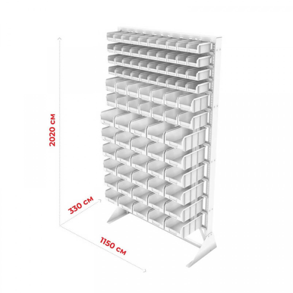Стойка 1150х2000 односторонняя В1-04-02-06 (желтый/синий/зеленый)