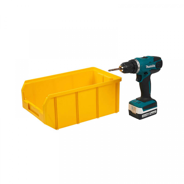 V-3 Пластиковый ящик желтый, (342х207х143) 9,4 литра