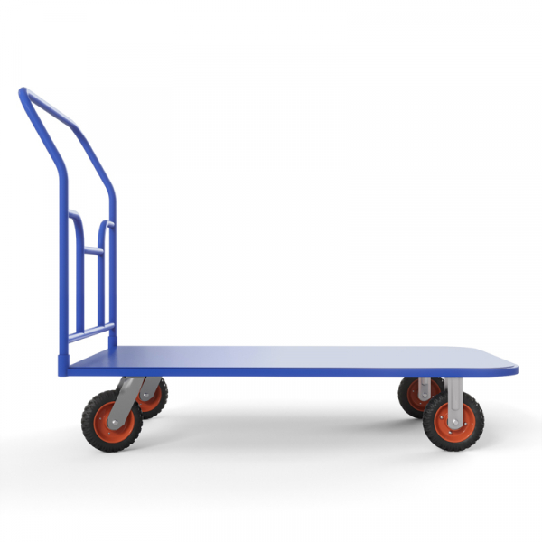 Тележка платформенная ТПТ 600х1000 (г/п 500 кг.) 200 литая протекторная резина