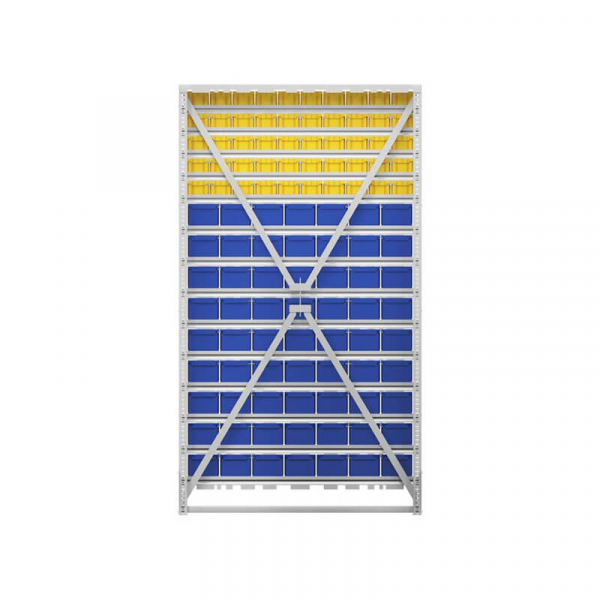 Стойка 1150х2000 односторонняя В1-05-09-00  (желтый/синий) HV Market