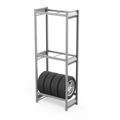 Стеллаж грузовой СГ Ультра (2500х900х500) 3 яруса, без настила, для шин, дисков, колес