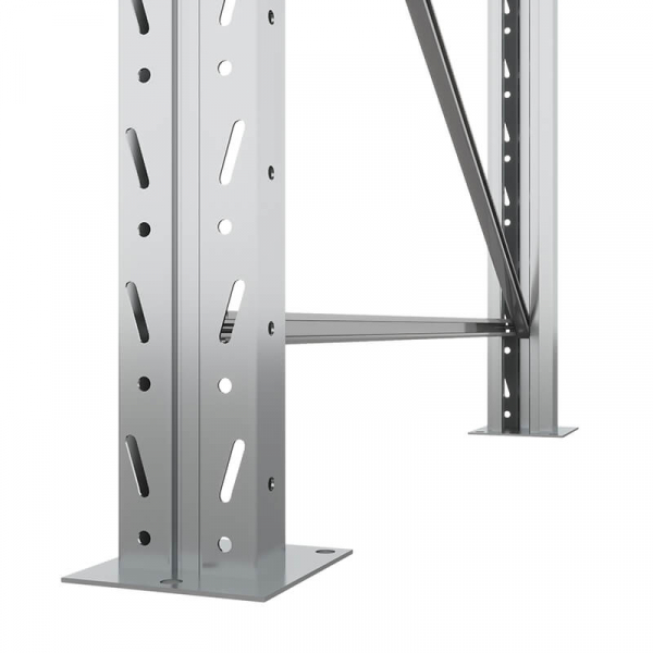 Стеллаж металлический паллетный 5000х2700х1100 мм. Ярусы: пол+3