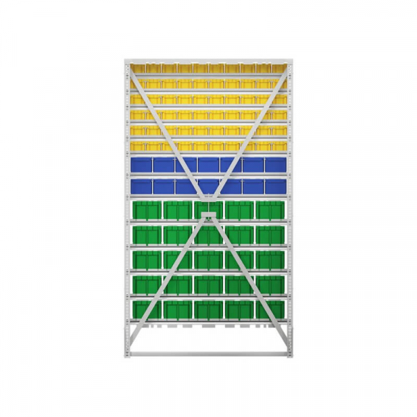 Стойка 1150х2000 односторонняя В1-06-02-05 (желтый/синий/зеленый)