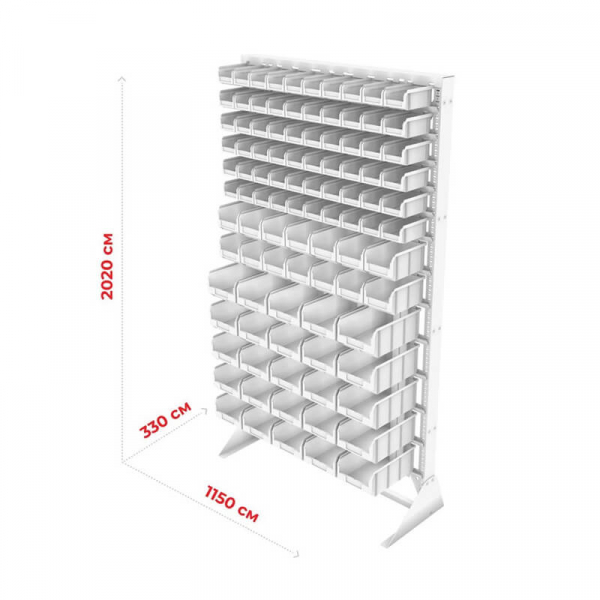 Стойка 1150х2000 односторонняя В1-06-02-05 (желтый/синий/зеленый)