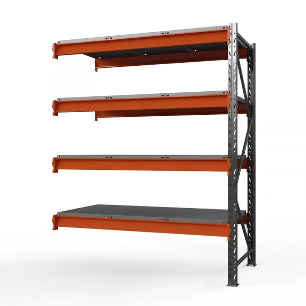 Секция приставная стеллажа металлического ОПТИМА, 4000х1250х785 мм. Полки: 4 шт. метал.