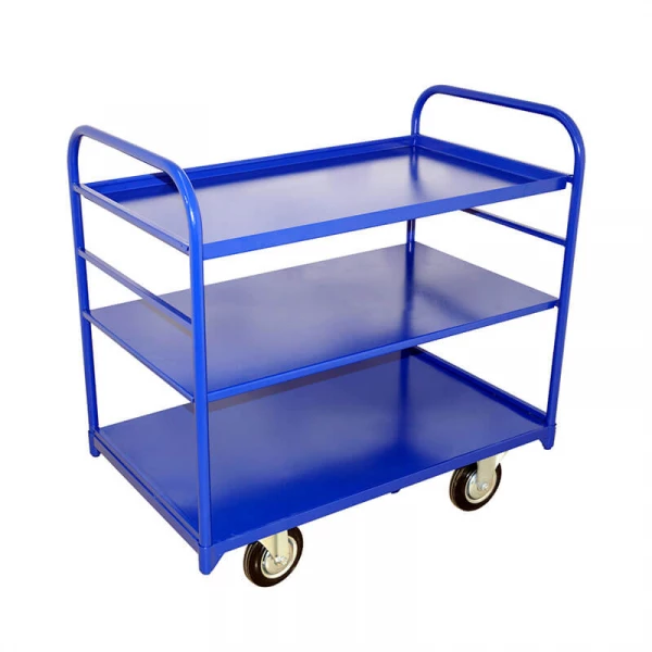 Тележка платформенная трехъярусная ТЯ 1 (500х800) 125 черная резина