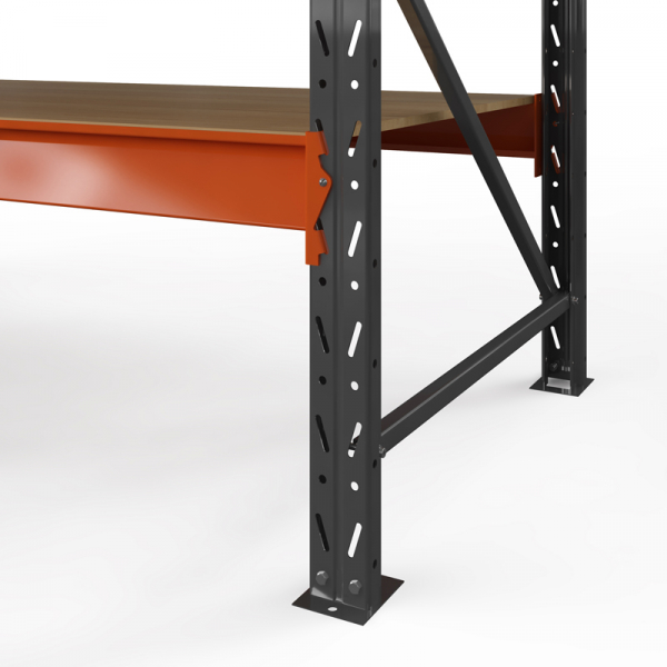 Стеллаж металлический ОПТИМА, 3500х2500х785 мм. Полки: 4 шт. фанера