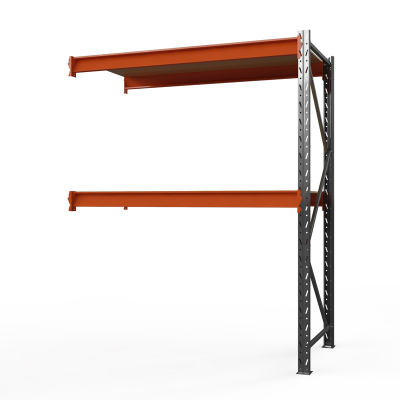 Секция приставная стеллажа металлического ОПТИМА, 2000х2500х600 мм. Полки: 2 шт. фанера HV Market