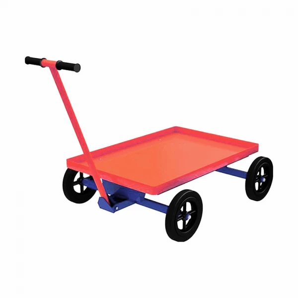 Тележка платформенная с поворотной осью ТПО 2 (600х900) г/п 600 кг.колеса литые чугун.обод 250 мм.