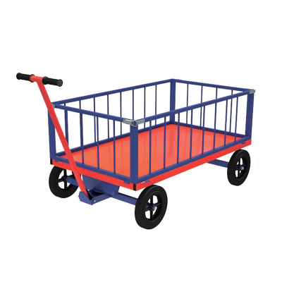 Тележка с поворотной осью ТПОБ 5 Т (700х1200) г/п 600 кг.колеса литые чугун.обод 250 мм.