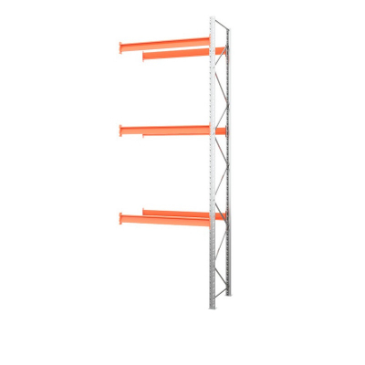 Секция приставная стеллажа металлического паллетного 4500х1800х1100 мм (85.1.5). Ярусы: пол+3