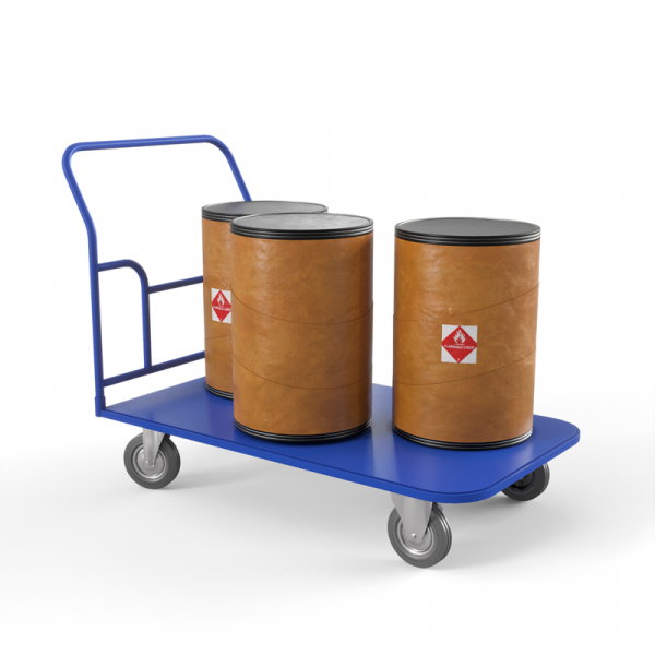 Тележка платформенная ТПТ 600х1000 (г/п 500 кг.) 200 серая резина