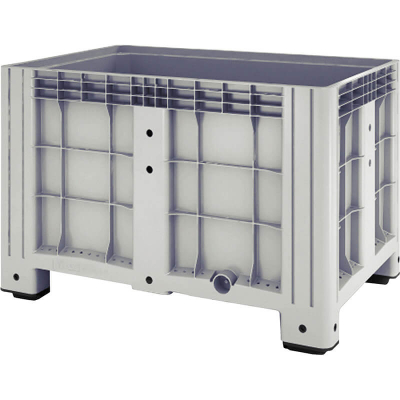 Контейнер пластиковый 1200х800х800 мм (сплошной, на ножках) SDBOX 1208 S серый HV Market